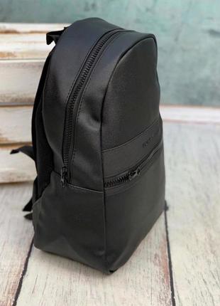 Міський повсякденний шкіряний рюкзак tommy hilfiger, томі. чорний5 фото