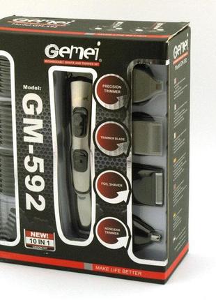 Професійна машинка для стриження gemei gm 592 10 в 16 фото