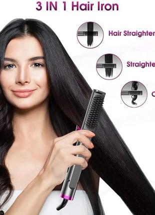 Вирівнювач - щітка для укладання волосся hair straightener 3 в...6 фото