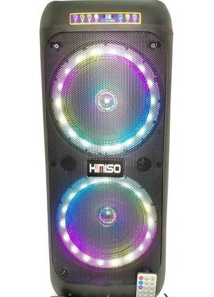 Колонка портативна акустична kimiso qs-82 3000w з мікрофоном і...4 фото