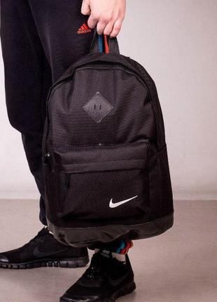 Стильний міський спортивний рюкзак nike, найк. чорний із чорни...4 фото