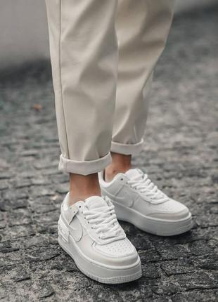 👟nike air force 1 shadow (белые)8 фото