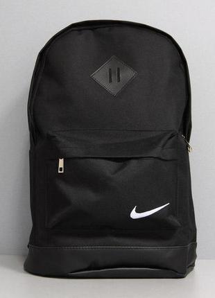 Стильний міський спортивний рюкзак nike, найк. чорний із чорни...7 фото