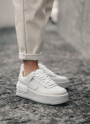 👟nike air force 1 shadow (белые)6 фото