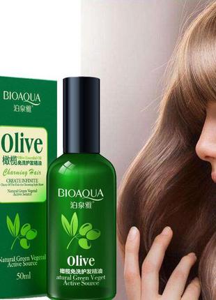 Масло для волосся з екстрактом оливи bioaqua charming hair oli...1 фото
