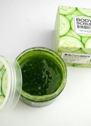 Скраб для тіла з екстрактом огірка bioaqua body scrub cucumber...2 фото