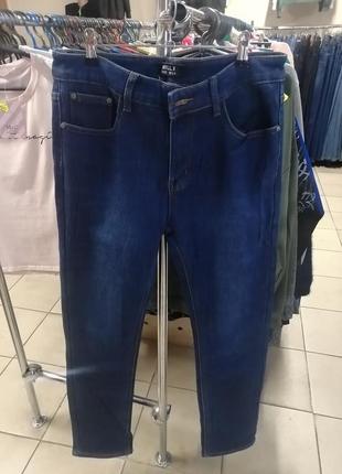 Чоловічі зимові джинси на флісі3 фото