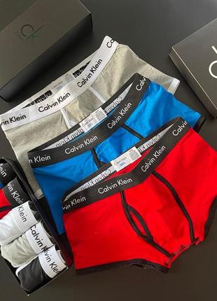 Чоловічі труси боксери calvin klein 365  комплект білизни чоловічої 3шт в коробці  плавки для чоловіків fellix