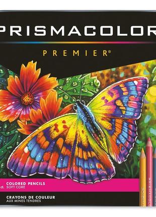 Кольорові олівці prismacolor premier 48 кольорів у метал. пенал