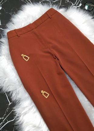 💛 класичні укорочені штани теракотового кольору 💛2 фото