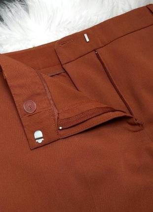 💛 класичні укорочені штани теракотового кольору 💛4 фото