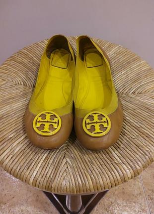 Кожанные туфли балетки tory burch раз.39-40 (26см)