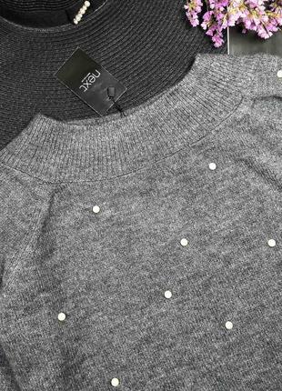 Акриловий светр джемпер із перлами next4 фото