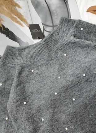 Акриловий светр, джемпер з перлами next3 фото