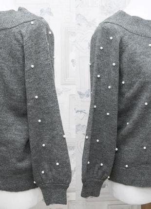 Акриловий светр, джемпер з перлами next5 фото