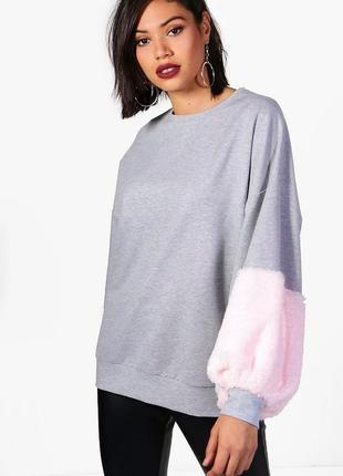 Світшот кофта з широкими рукавами oversize boohoo