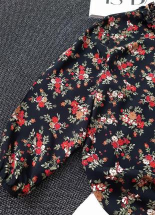 Блузка з бавовни в квітковий принт nutmeg4 фото