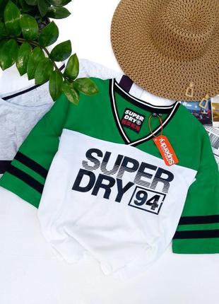 Бавовняна футболка преміум'якості superdry оверсайз оригінал6 фото