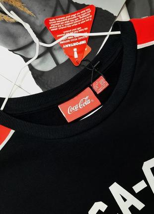 Cвитшот кофта джемепер на флисе coca cola укороченный4 фото