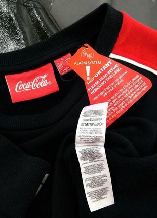 Cвитшот кофта джемепер на флисе coca cola укороченный5 фото