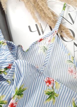 Легкий топ блузка с объемными рукавами marks & spencer коттон7 фото