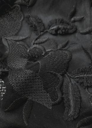 Чорне міді плаття сітка з вишивкою boohoo10 фото