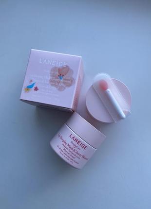 Лімітована нічна маска для губ laneige hello blossom! lip sleeping mask ex (cherry blossom)