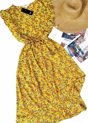 Сарафан плаття у квітковий принт рюші віскоза f&f2 фото