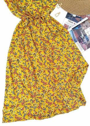 Сарафан плаття у квітковий принт рюші віскоза f&f4 фото