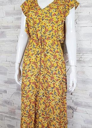 Сарафан плаття у квітковий принт рюші віскоза f&f6 фото