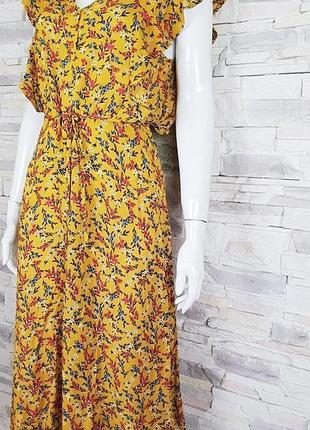 Сарафан плаття у квітковий принт рюші віскоза f&f7 фото