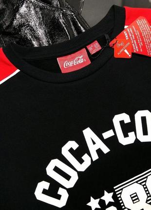 Укорочений оверсайз світшот coca-cola/кроп кофта на флісі4 фото