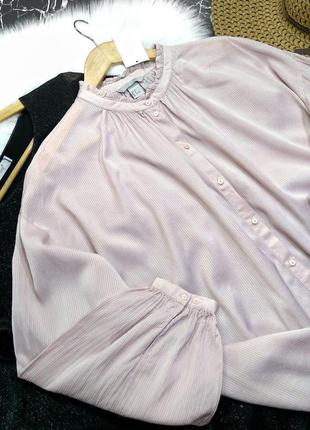Оверсайз блузка з об'ємними рукавами h&m5 фото