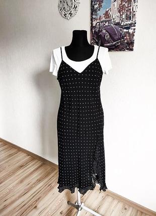 Вишукане плаття сарафан у горох marks&spencer4 фото