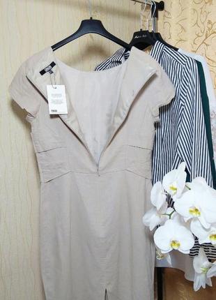 Плаття з льону нюдового відтінку від asos4 фото