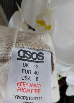 Плаття з льону нюдового відтінку від asos5 фото