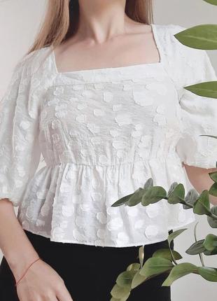 Ніжна біла блузка топ фактурна вишивка mint velvet люкс7 фото