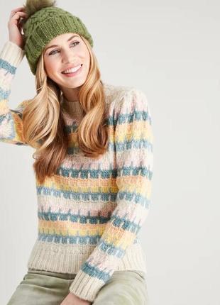 Смугастий светр, джемпер в ретро стилі великий розмір tu8 фото