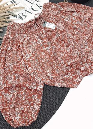 Шифонова блуза у квітковий принт великий розмір primark7 фото