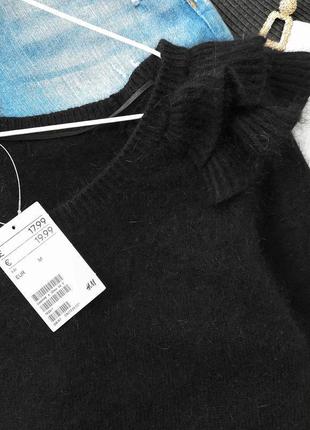 Ангоровый светр з рюшами / теплий джемпер h&m3 фото
