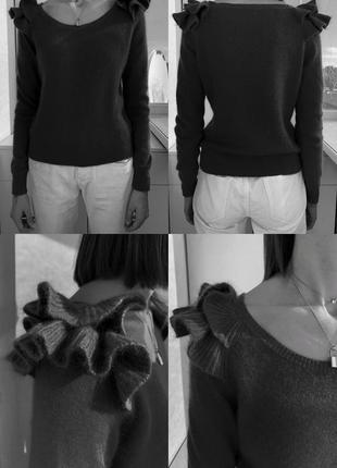 Ангоровый светр з рюшами / теплий джемпер h&m8 фото