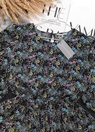 Дизайнерська блузка в квітковий принт преміум класу oliver bonas2 фото