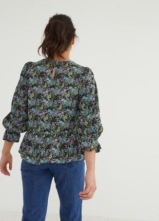 Дизайнерська блузка в квітковий принт преміум класу oliver bonas7 фото