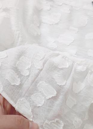 Білий топ із пишними рукавами/білосніжна вкорочена блуза mint...5 фото