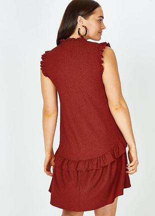 Плаття з рюшами теракотового кольору великий розмір george8 фото