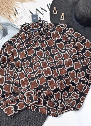 Атласна сорочка в зміїний принт великий розмір marks& spencer4 фото