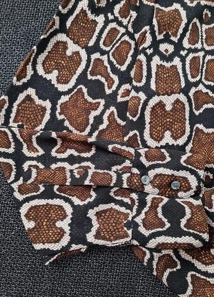 Атласна сорочка в зміїний принт великий розмір marks& spencer6 фото