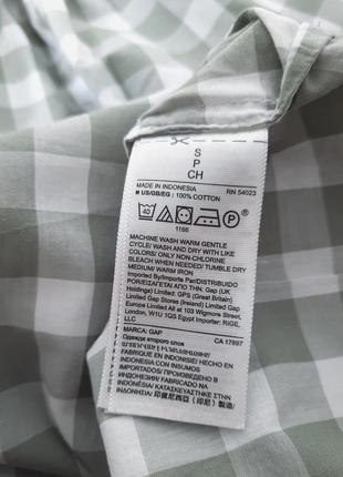 Блузка з бавовни/топ у карту від дорогого бренда gap9 фото