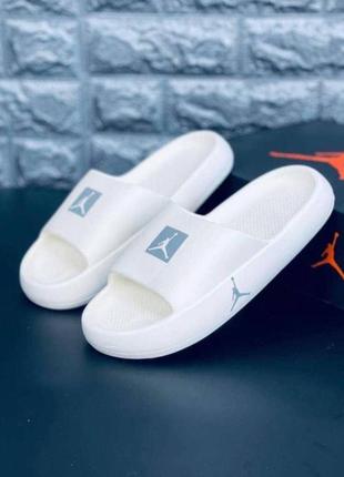 Шлёпанцы белого цвета jordan 36-45