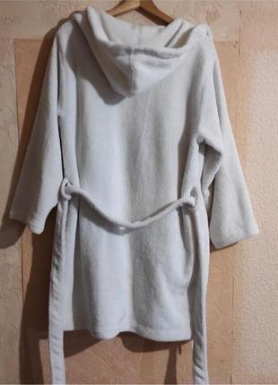 Женский теплый плюшевый халат короткий с поясом2 фото